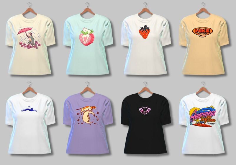 Stylish Cleo T-Shirt for Every Female Sim! 2 sims 4 cc cleo t shirt 4