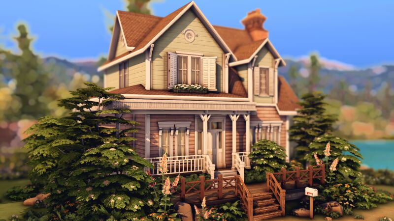 Charming Copperdale Cottage 4 sims 4 cc copperdale cottage by plumbobkingdom 2