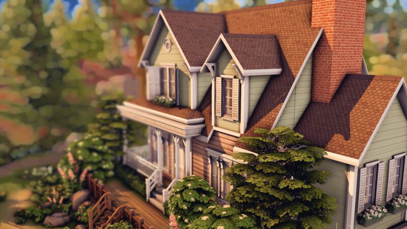 Charming Copperdale Cottage 3 sims 4 cc copperdale cottage by plumbobkingdom 3
