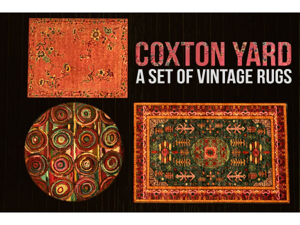 Coxton Yard - A Set of Vintage Rugs by Sorokacc 1 Coxton Yard – A Set of Vintage Rugs by Sorokacc Sims 4 CC