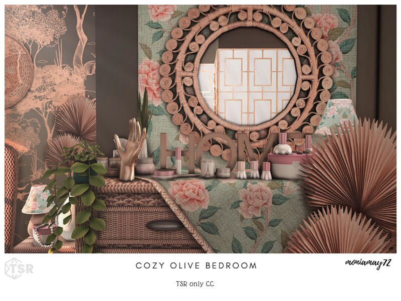 Cozy Olive Bedroom 13 sims 4 cc cozy olive bedroom 4