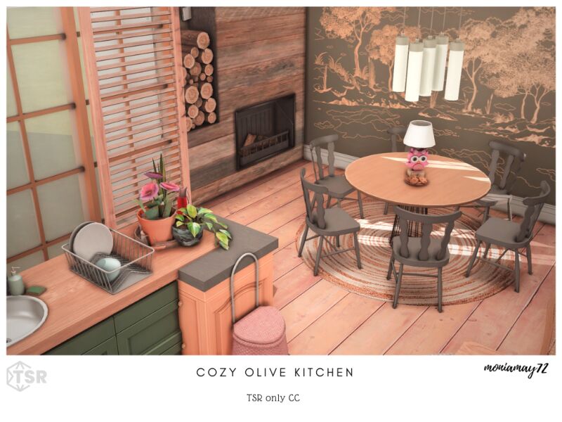 Cozy Olive Kitchen 9 sims 4 cc cozy olive kitchen 4