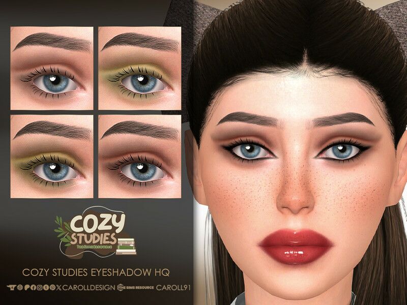 Cozy Studies Eyeshadow HQ by Caroll91 1 Cozy Studies Eyeshadow HQ by Caroll91 Sims 4 CC