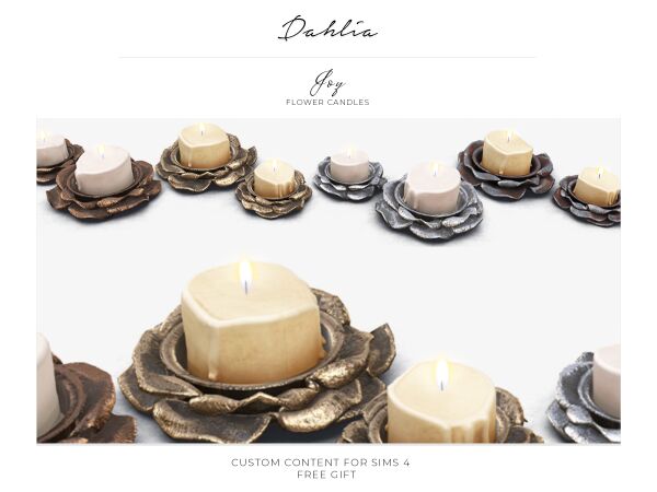 Dahlia JOY Flower Candles - Perfect Gift 1 Dahlia JOY Flower Candles – Perfect Gift Sims 4 CC