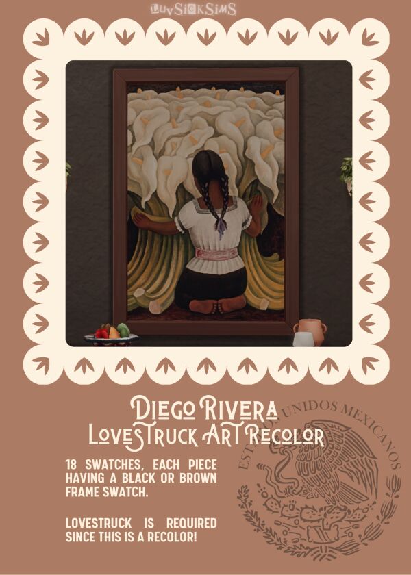 Diego Rivera Paintings Collection 1 Diego Rivera Paintings Collection Sims 4 CC