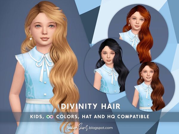 Divinity Hair for Kids 1 Divinity Hair for Kids Sims 4 CC