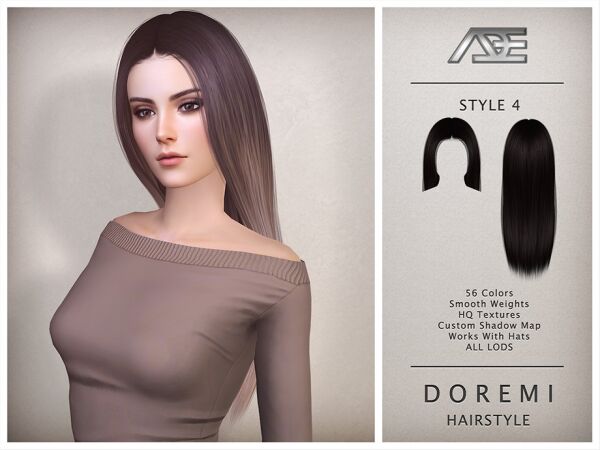 Doremi - Style 4 Hairstyle by Ade_Darma 1 Doremi – Style 4 Hairstyle by Ade_Darma Sims 4 CC
