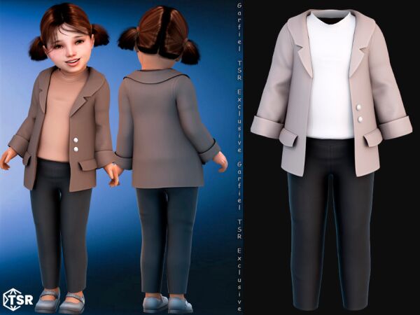 Dorothea - Casual Toddler Blazer SET 1 Dorothea – Casual Toddler Blazer SET Sims 4 CC