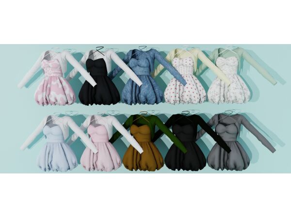 Stylish Dress 02 by LLLLing 1 Stylish Dress 02 by LLLLing Sims 4 CC