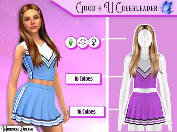 Anime Dress in White 5 sims 4 cc dress anime white 14