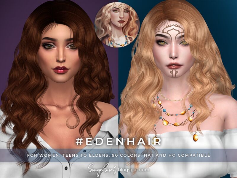 Eden Hair 2 sims 4 cc eden hair 2