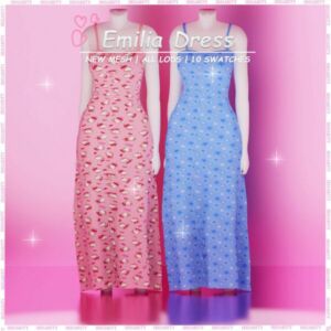 Emilia Dress ♡ By Irisarity Sims 4 CC