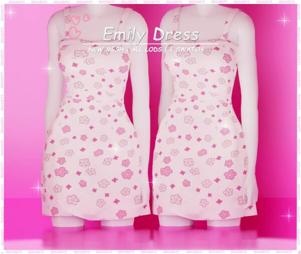 Emily Dress by Irisarity 1 Emily Dress by Irisarity Sims 4 CC
