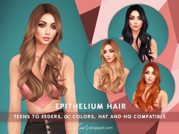 Beautiful Epithelium Hair for All Ages 1 Beautiful Epithelium Hair for All Ages Sims 4 CC