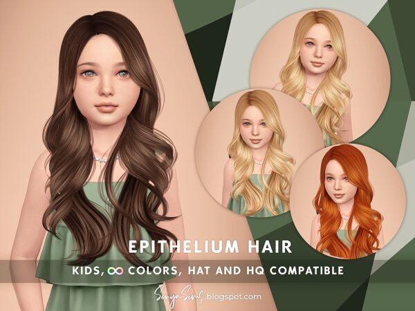Stylish Long Curls for Kids! 1 Stylish Long Curls for Kids! Sims 4 CC