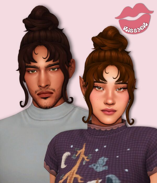 Esme Hair - Stunning Updo by Kissyck 1 Esme Hair – Stunning Updo by Kissyck Sims 4 CC