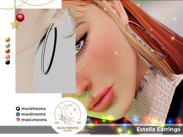 Estella Earrings 1 Estella Earrings Sims 4 CC