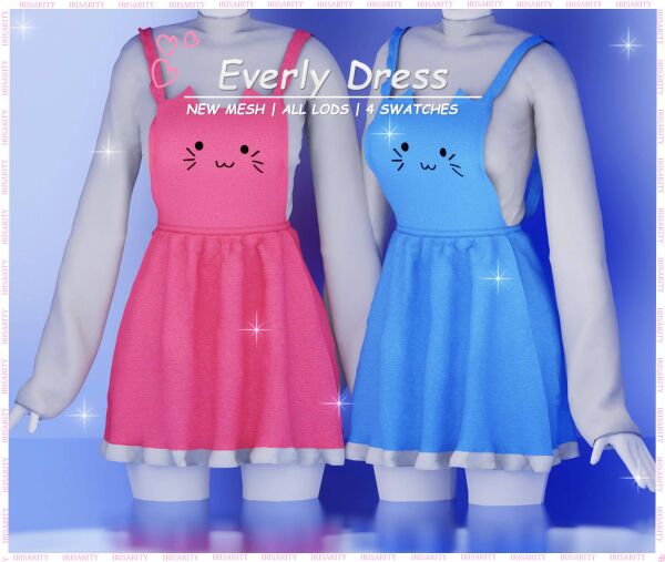 Everly Dress ♡ By Irisarity 1 Everly Dress ♡ By Irisarity Sims 4 CC