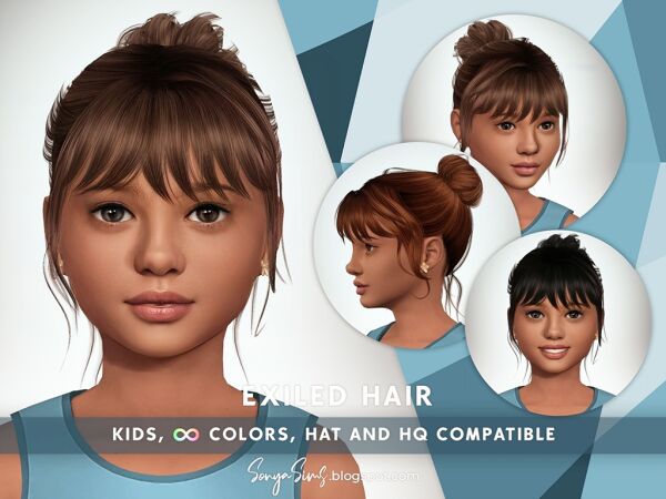Exiled Hair Kids 1 Exiled Hair Kids Sims 4 CC