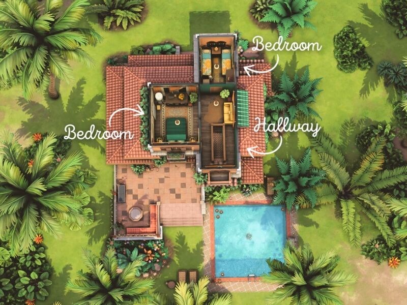 Exotic Orange | Spacious Home 2 sims 4 cc exotic orange home 10
