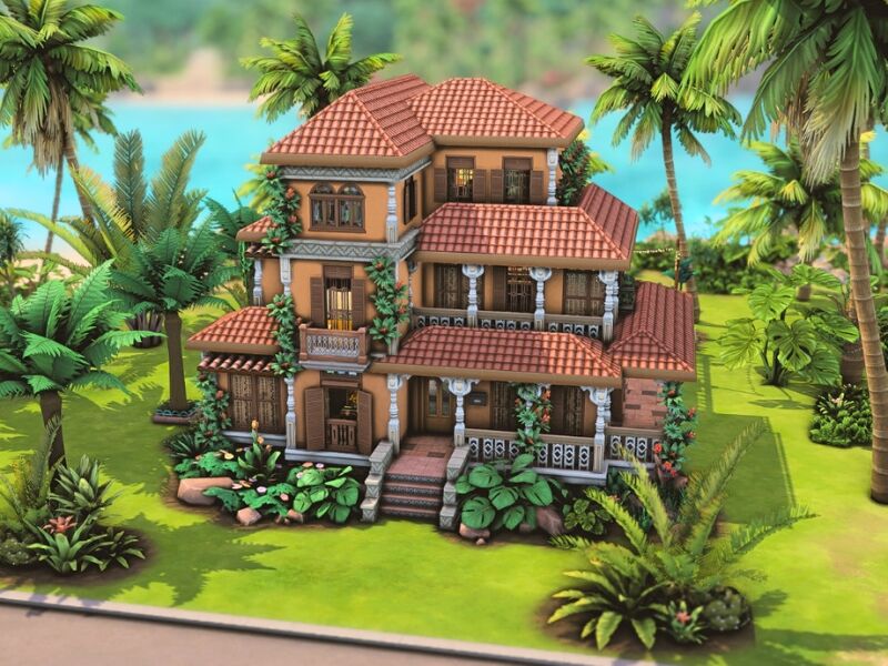 Exotic Orange | Spacious Home 10 sims 4 cc exotic orange home 2