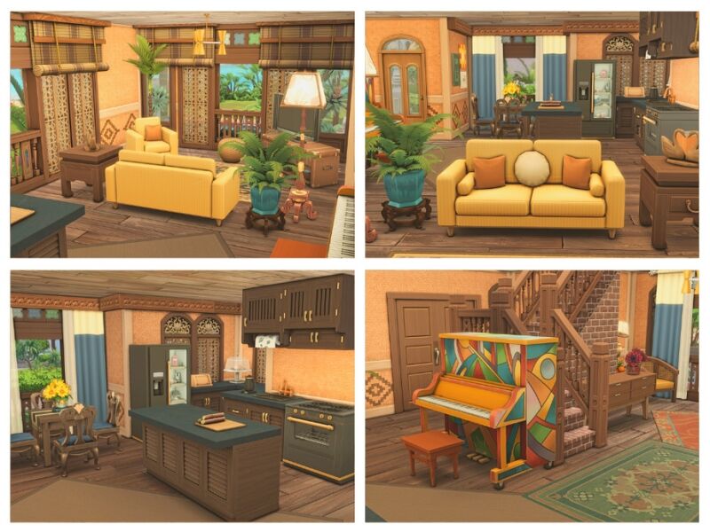 Exotic Orange | Spacious Home 9 sims 4 cc exotic orange home 3