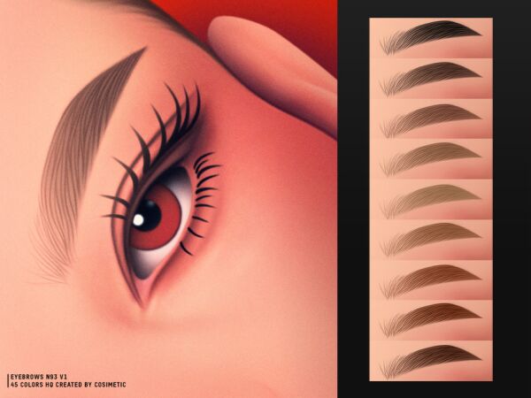 Eyebrows N93 V1 By Cosimetic 1 Eyebrows N93 V1 By Cosimetic Sims 4 CC