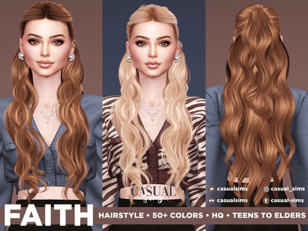 Faith Hairstyle 1 Faith Hairstyle Sims 4 CC
