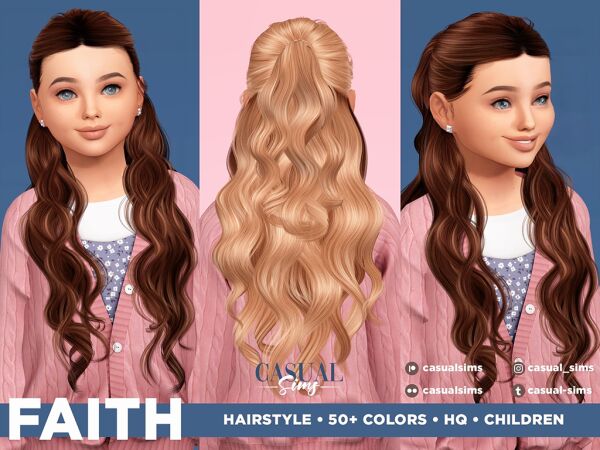 Faith Hairstyle for Children 1 Faith Hairstyle for Children Sims 4 CC