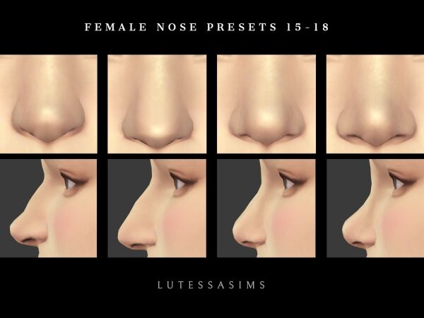 Stunning Female Nose Presets Pack 1 Stunning Female Nose Presets Pack Sims 4 CC