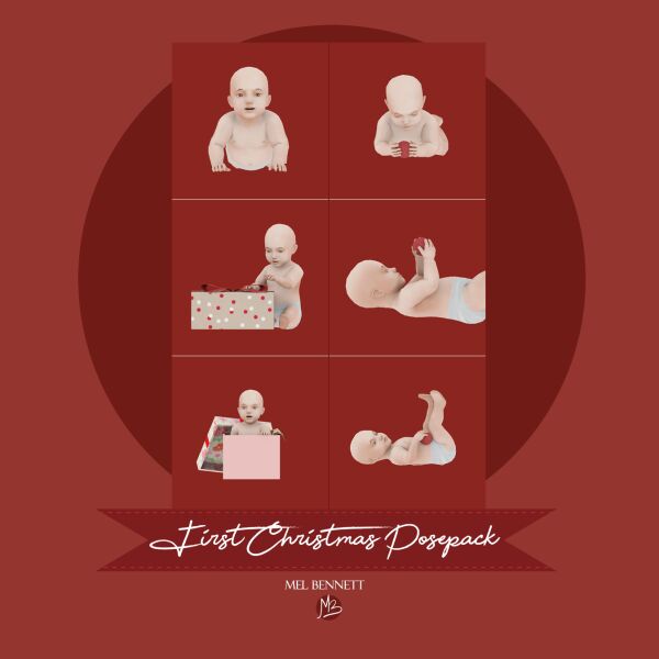 First Christmas Posepack 1 First Christmas Posepack Sims 4 CC