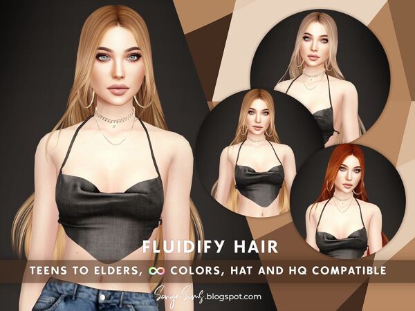 Fluidify Hair 1 Fluidify Hair Sims 4 CC