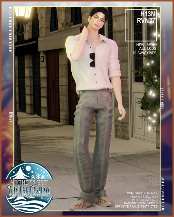 Stylish Baggy Loose Naple Trousers 1 Stylish Baggy Loose Naple Trousers Sims 4 CC