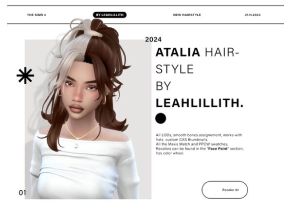 Galinda Hairstyle by Leahlillith 3 sims 4 cc galinda hairstyle by leahlillith 3