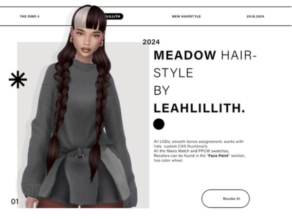 Galinda Hairstyle by Leahlillith 4 sims 4 cc galinda hairstyle by leahlillith 4