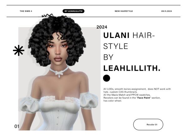 Galinda Hairstyle by Leahlillith 2 sims 4 cc galinda hairstyle by leahlillith 5