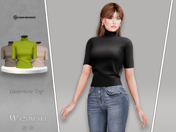 Genevieve Top by _Wazowski_ 1 Genevieve Top by _Wazowski_ Sims 4 CC