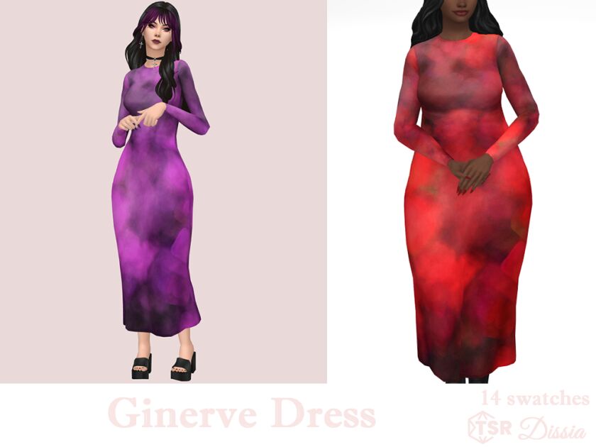 Ginerve Dress 1 Ginerve Dress Sims 4 CC