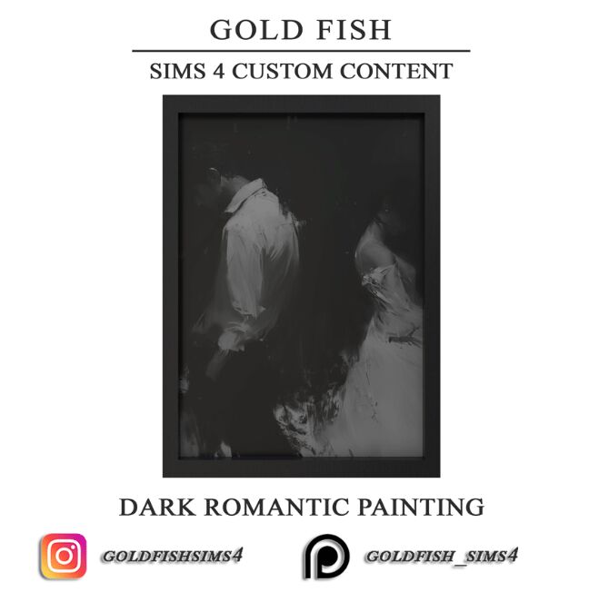 Goldfish Dark Romantic Painting 3 sims 4 cc goldfish dark romantic painting by goldfishsims 2