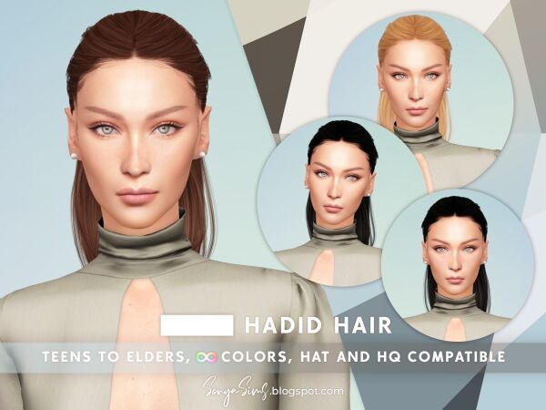 Hadid Hair 1 Hadid Hair Sims 4 CC