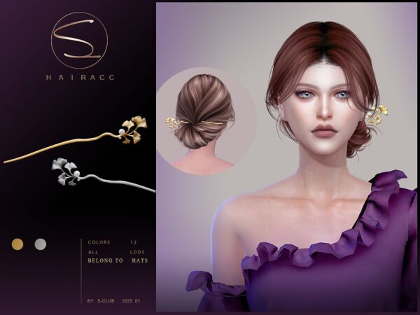Stylish Hair Accessories by S-Club 1 Stylish Hair Accessories by S-Club Sims 4 CC
