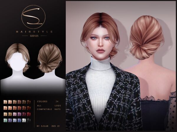 Stylish Hair Accessories by S-Club 2 sims 4 cc hair accessories 020125 by s club 2