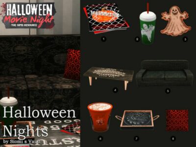Halloween Nights Set by Siomisvault Sims 4 CC