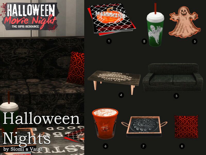Halloween Nights Set by Siomisvault 1 Halloween Nights Set by Siomisvault Sims 4 CC