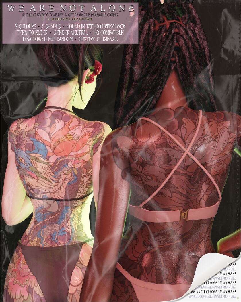 Hedonist Tattoo - Free Download 5 sims 4 cc hedonist tattoo free 2 colours 5 shades 2