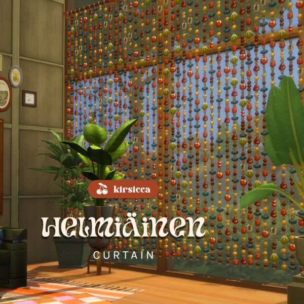Stunning Helmiäinen Curtain by Kirsicca 1 Stunning Helmiäinen Curtain by Kirsicca Sims 4 CC