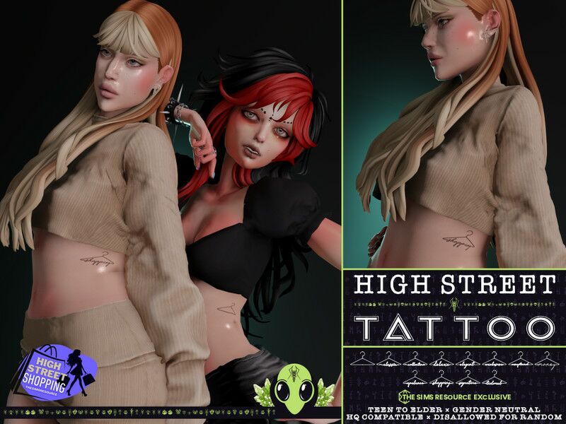 High Street Tattoo - Unique Designs for All Ages 1 High Street Tattoo – Unique Designs for All Ages Sims 4 CC