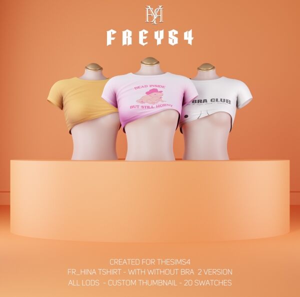 Hina Tshirt 2 Version 1 Hina Tshirt 2 Version Sims 4 CC