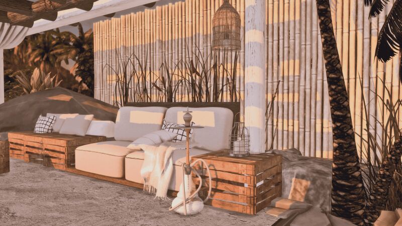 Chill Hookah Beach Bar & Apartment 5 sims 4 cc hookah beach bar apartment by katesimblr 3