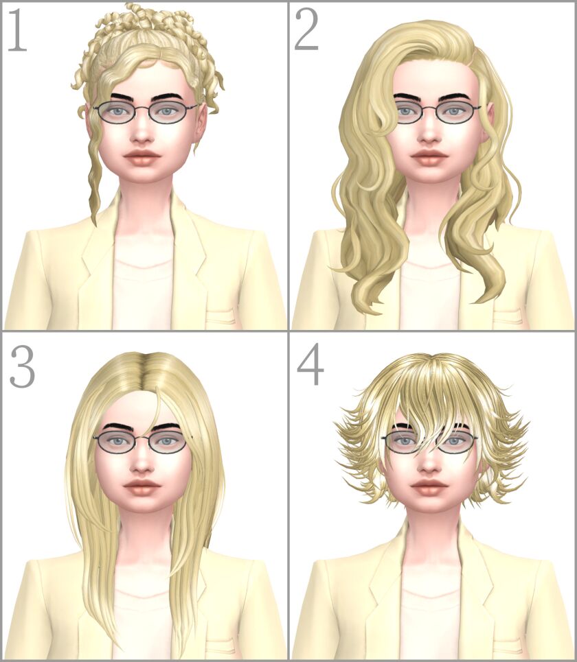Stylish Hair Inspirations 8 sims 4 cc i ii iii iv 2